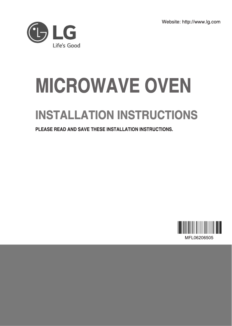 First page image of the manual for LMHM2237BD