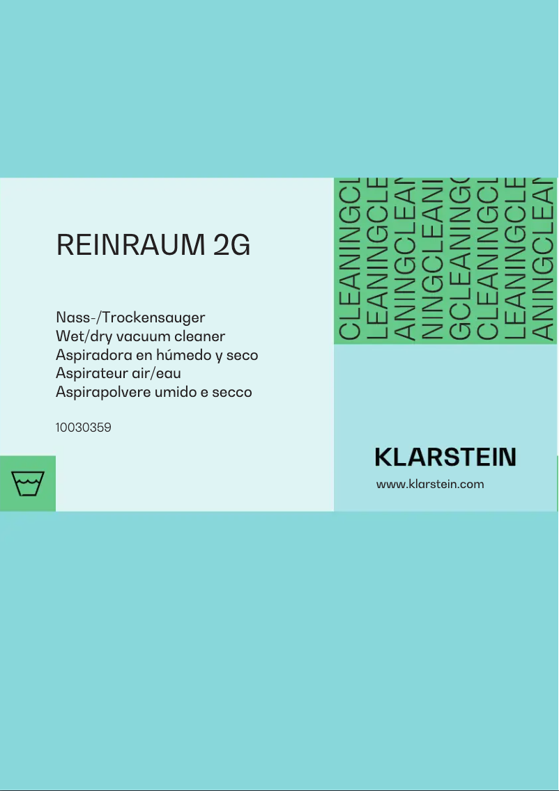 First page image of the manual for Reinraum 2G