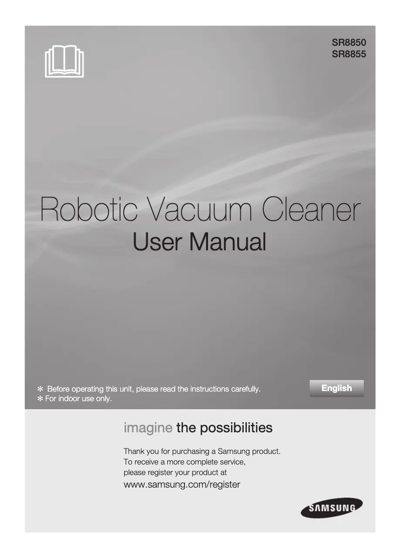 Page 1 of the manual User Manual Samsung SR8858