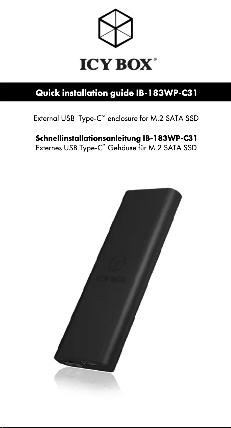 First page image of the manual for IB-183WP-C31