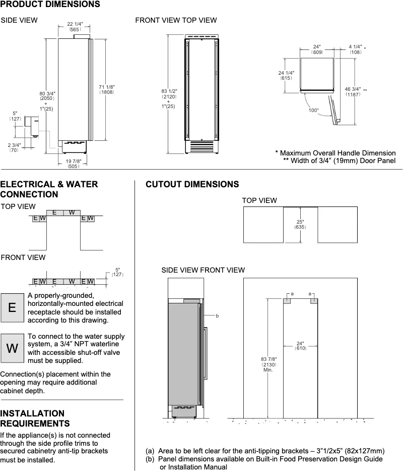 First page image of the manual for REF24FCIPRR