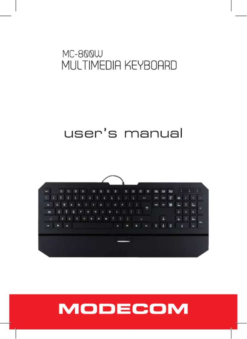 Page 1 of the manual User Manual ModeCom MC-800W