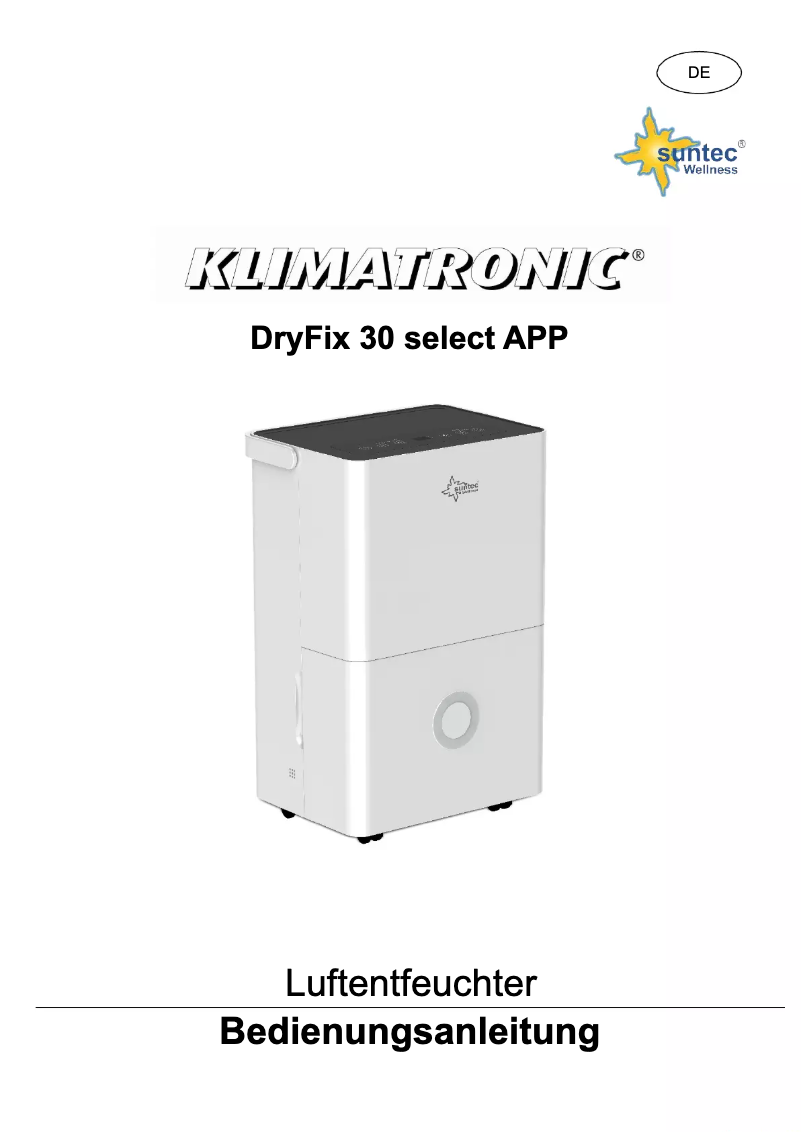 First page image of the manual for DryFix 30