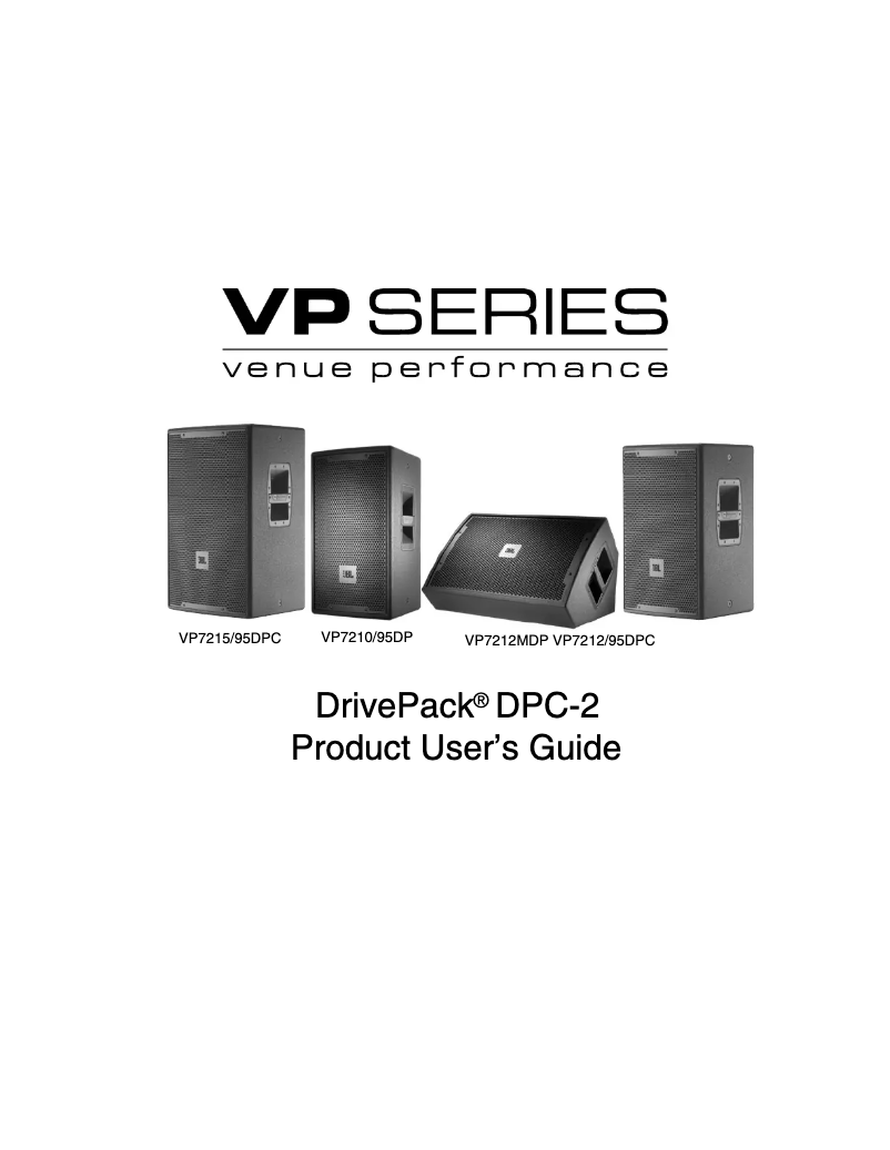 First page image of the manual for VP7212/95DPC