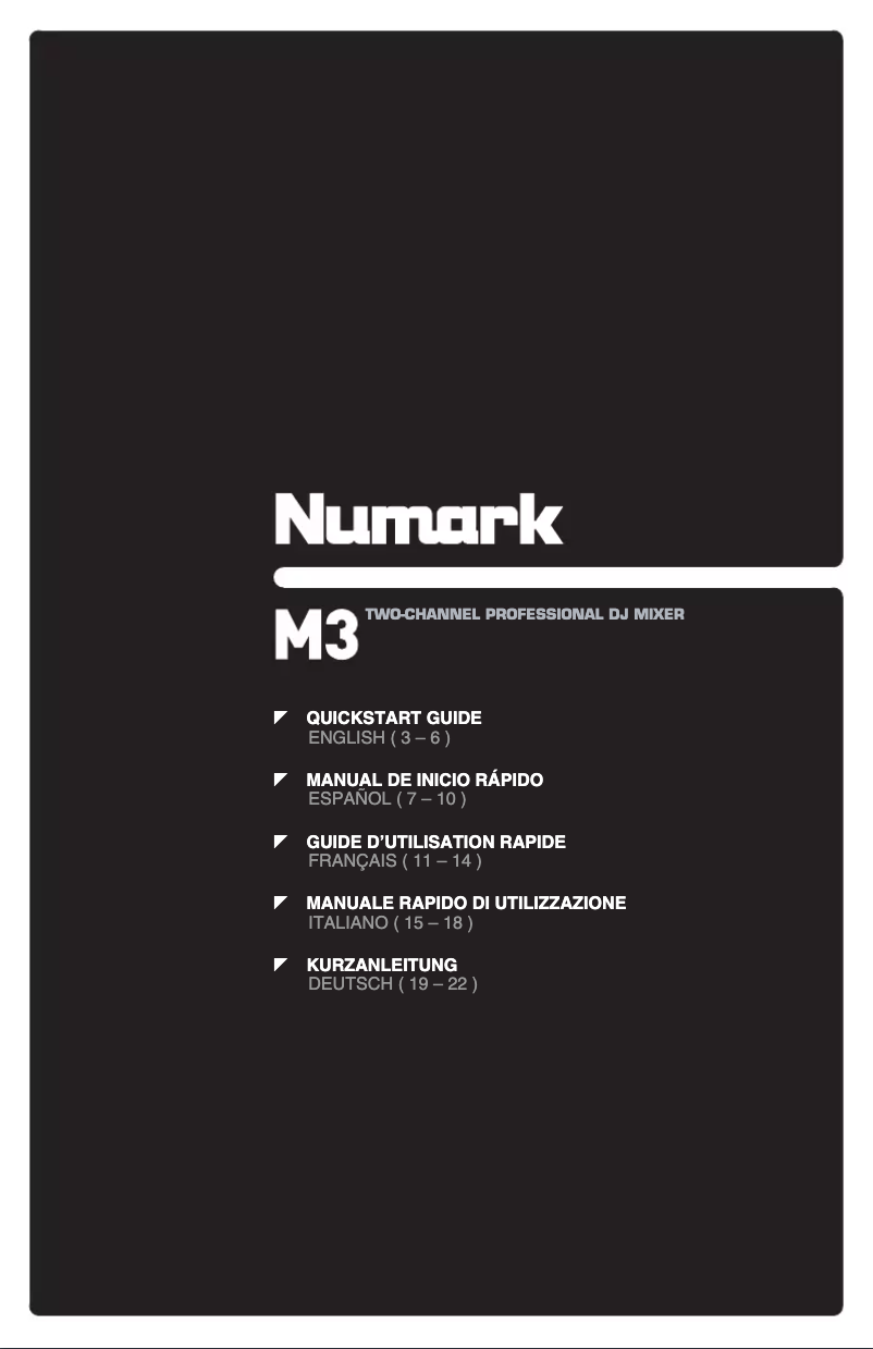 First page image of the manual for M3