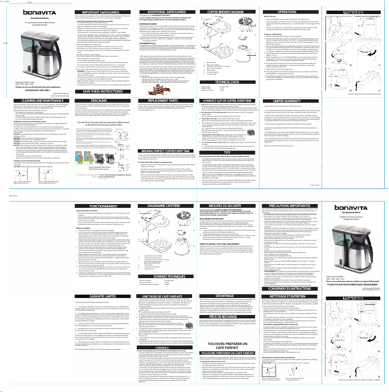 First page image of the manual for BV1800SSB