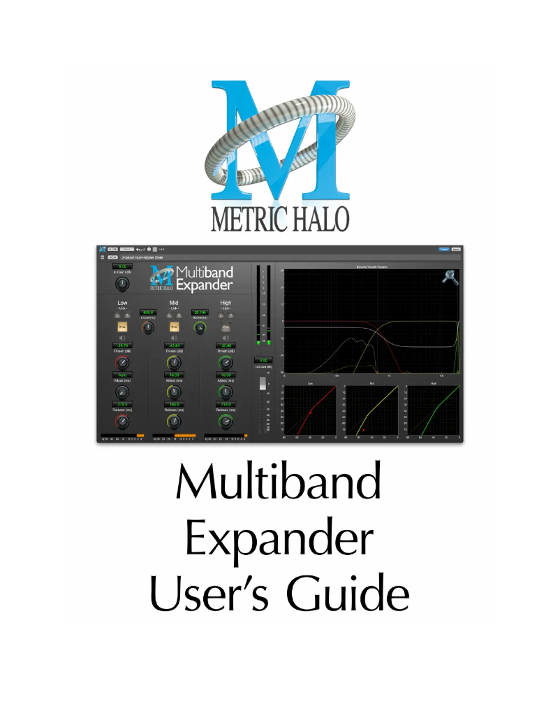 Page 1 of the manual User Manual Metric Halo Multiband Expander