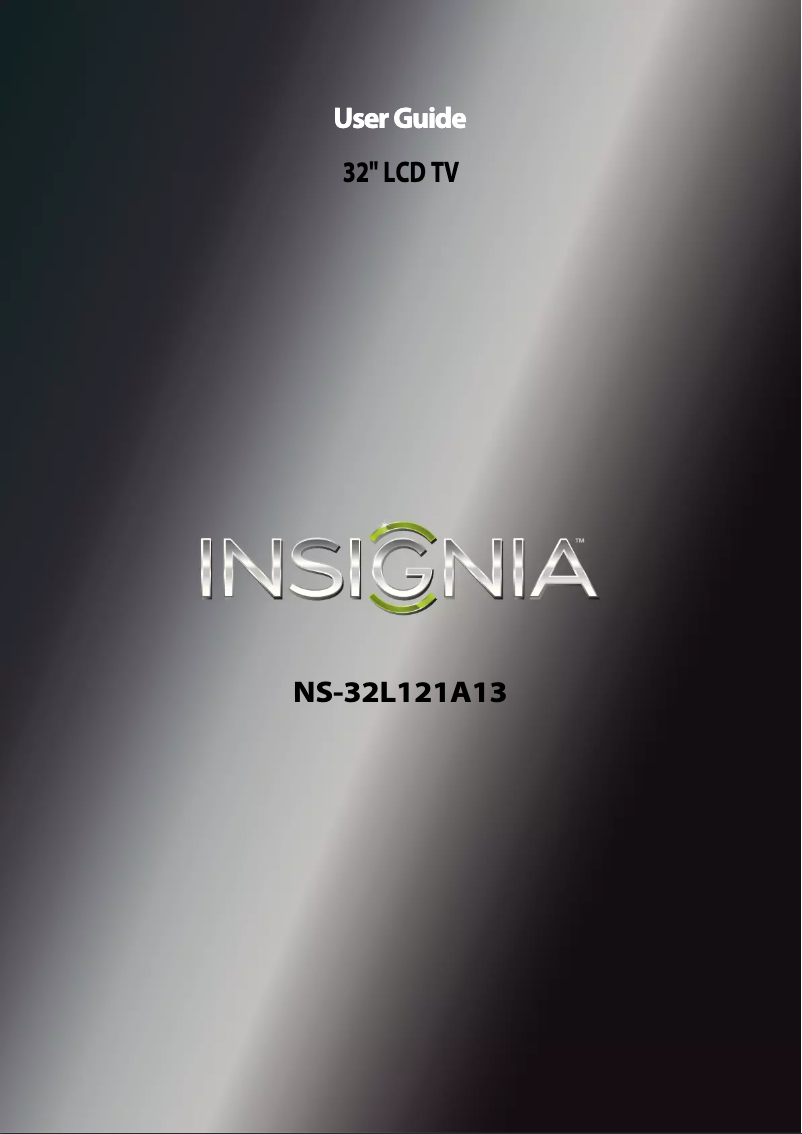 Page 1 of the manual User Manual Insignia NS-32L121A13