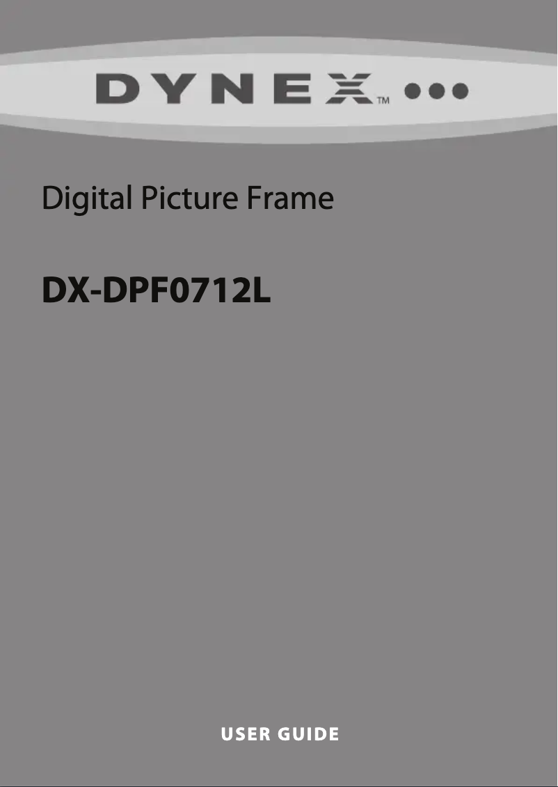 Page 1 of the manual User Manual Dynex DX-DPF0712L