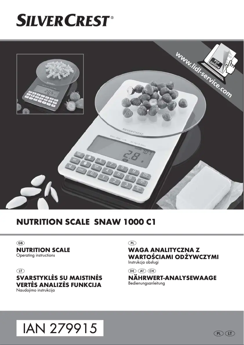 Page 1 of the manual User Manual SilverCrest IAN 279915