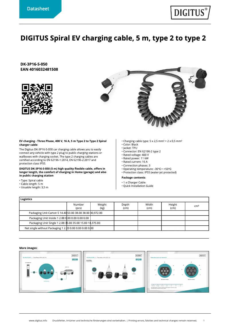 First page image of the manual for DK-3P16-S-050