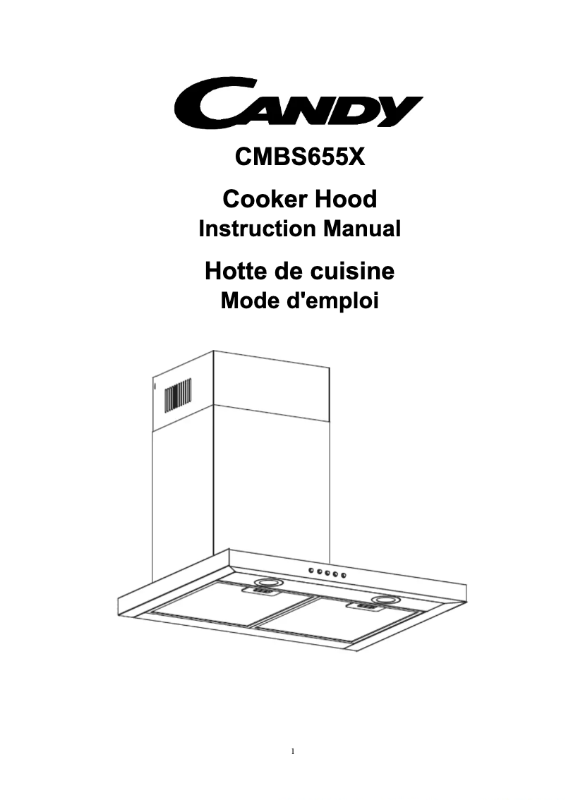 Page 1 of the manual User Manual Candy CMBS655X
