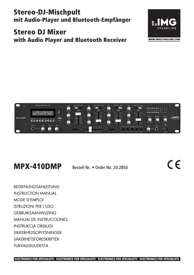 Page 1 of the manual User Manual Monacor MPX-410DMP
