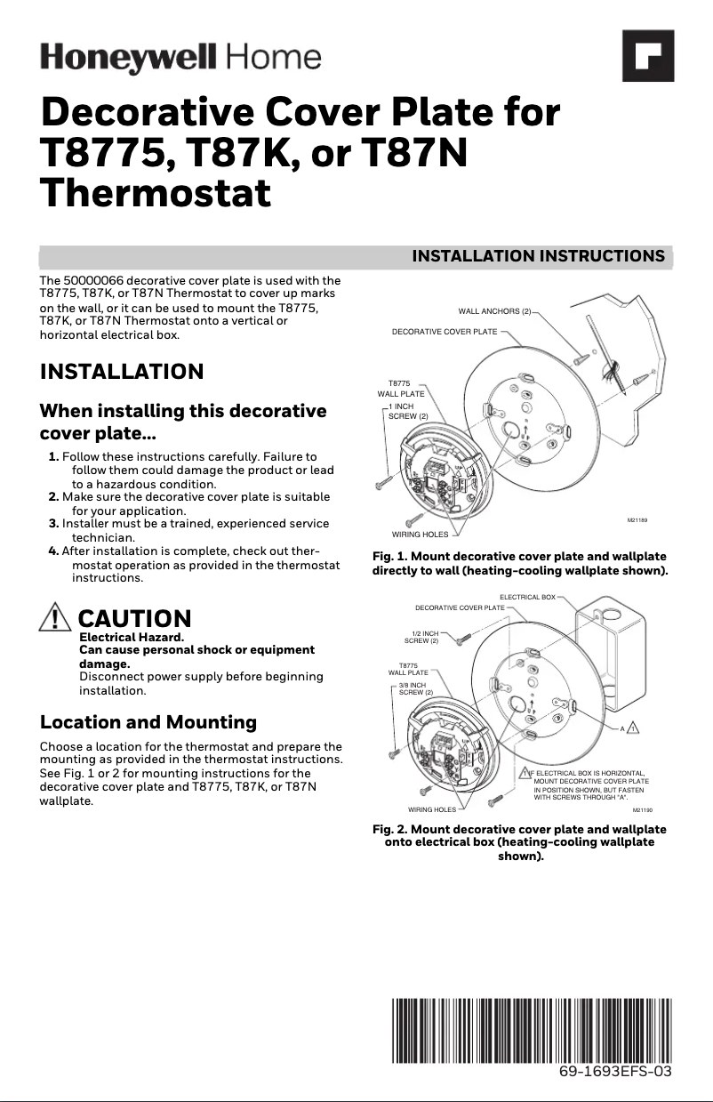 First page image of the manual for CT87K1012/E1