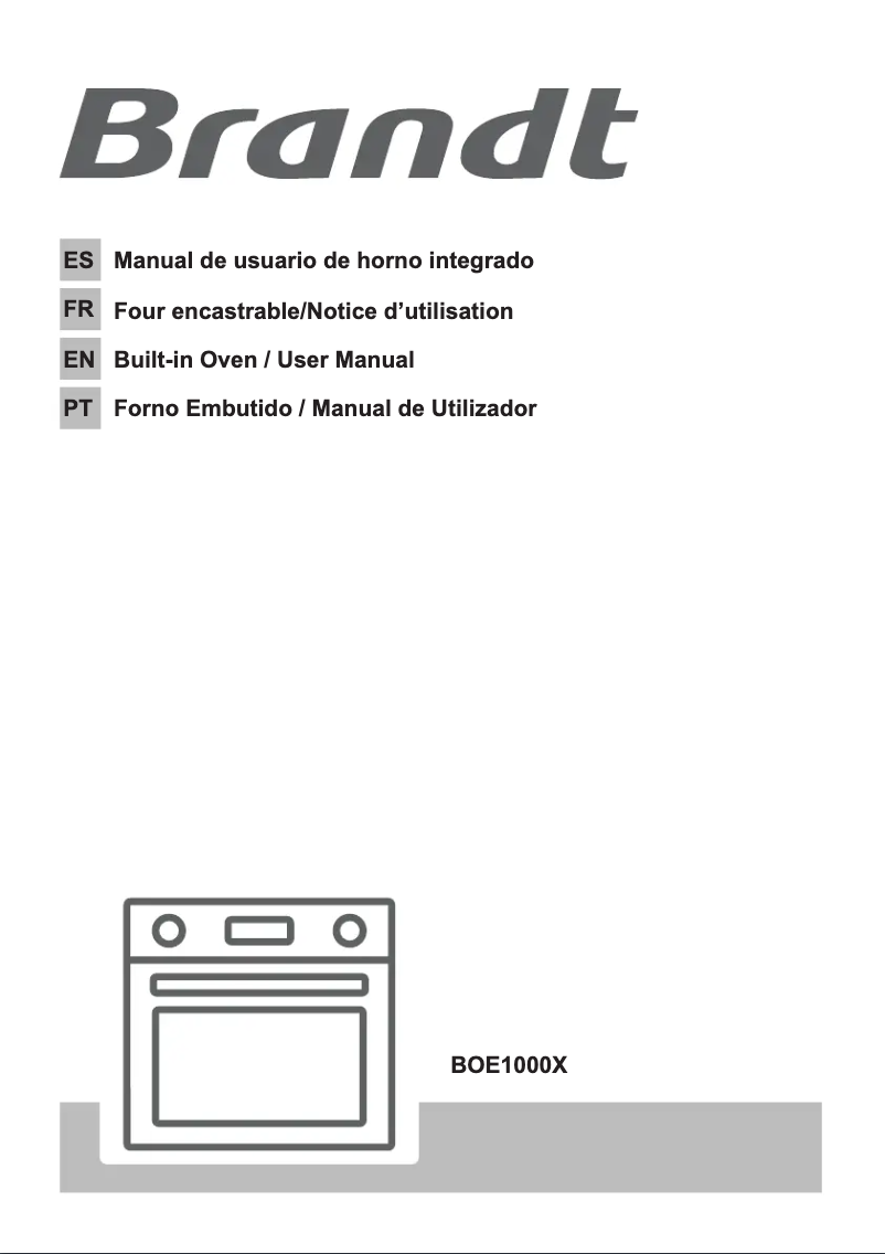 Page 1 of the manual User Manual Brandt BOE1000X