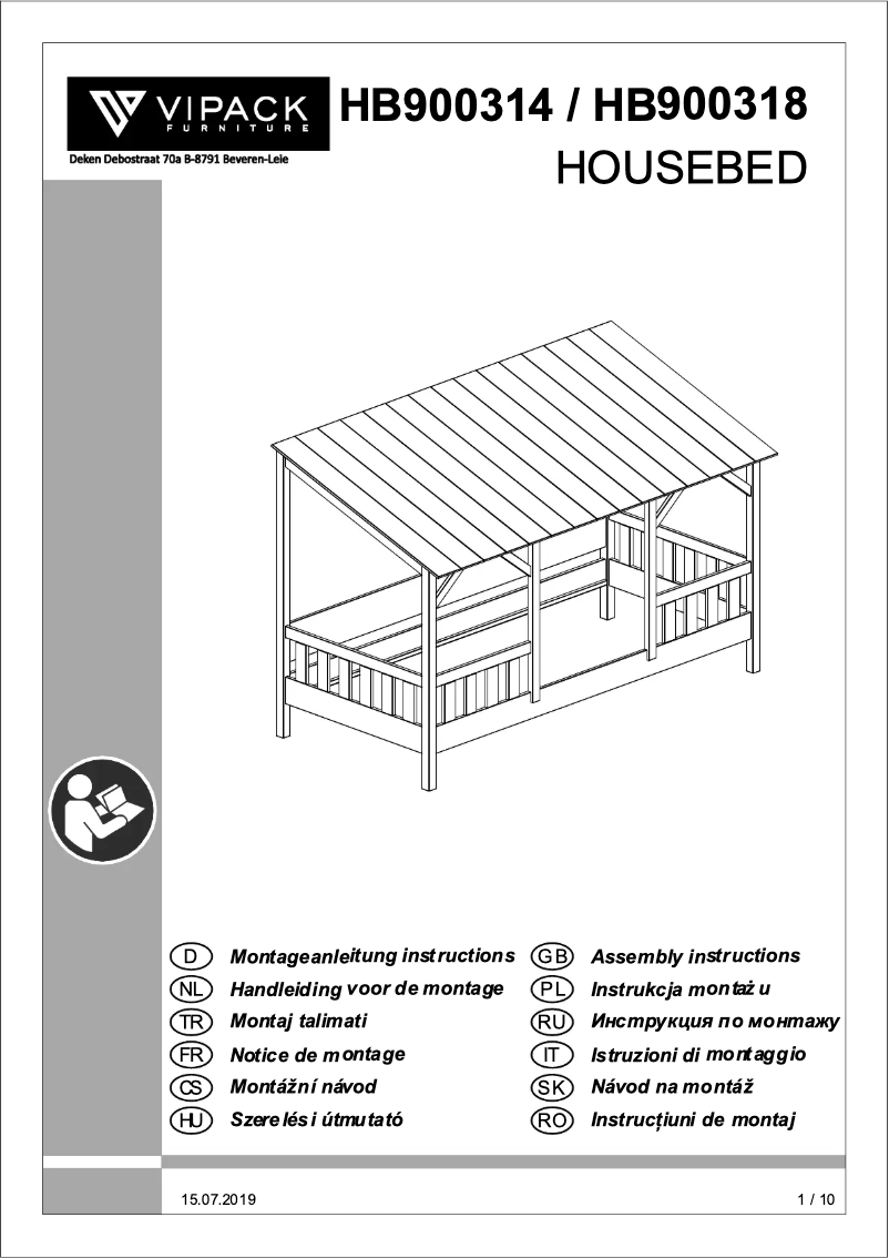 Page 1 of the manual User Manual Vipack HB900314