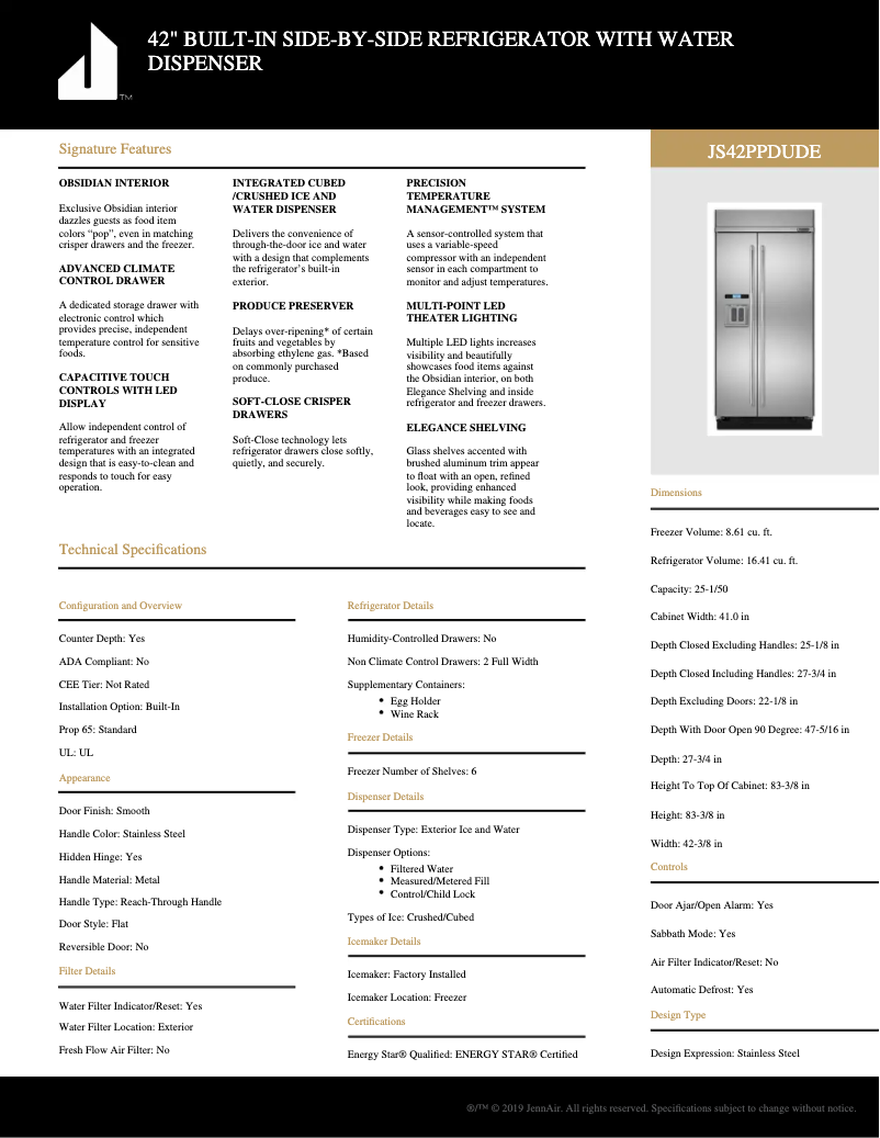 Image de la première page du manuel de l'appareil JS42PPDUDE