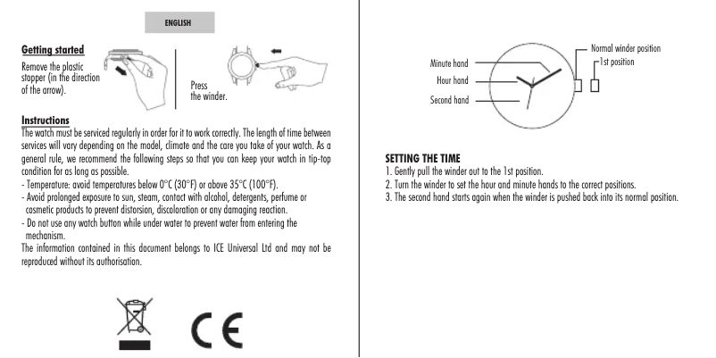 Page 1 of the manual User Manual ICE Watch Glam Secret