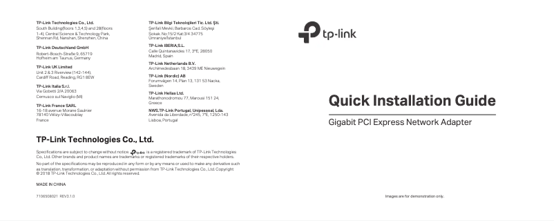 Page 1 of the manual User Manual TP-Link TG-3468