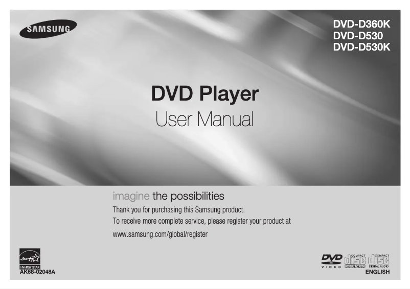 First page image of the manual for DVD-D530