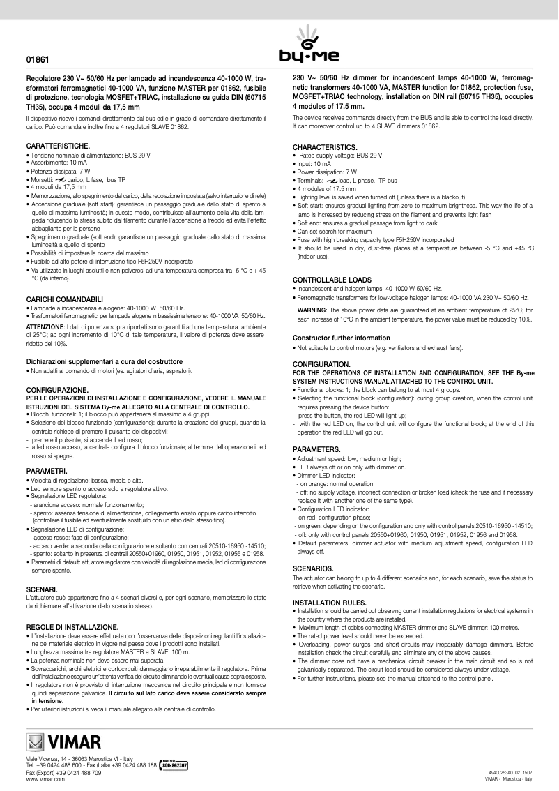 First page image of the manual for 01861