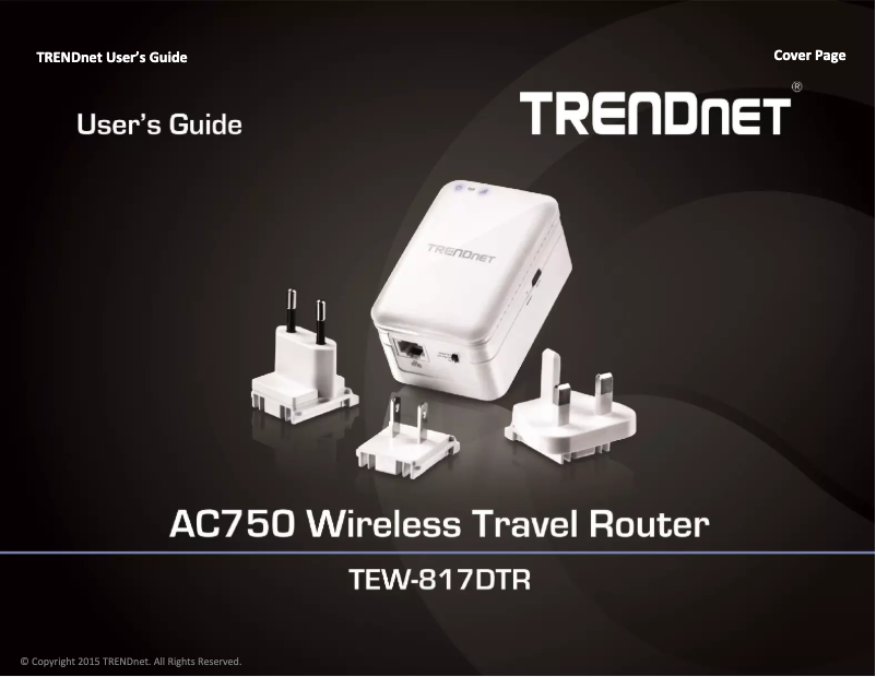 Page 1 of the manual User Manual TRENDnet TEW-817DTR