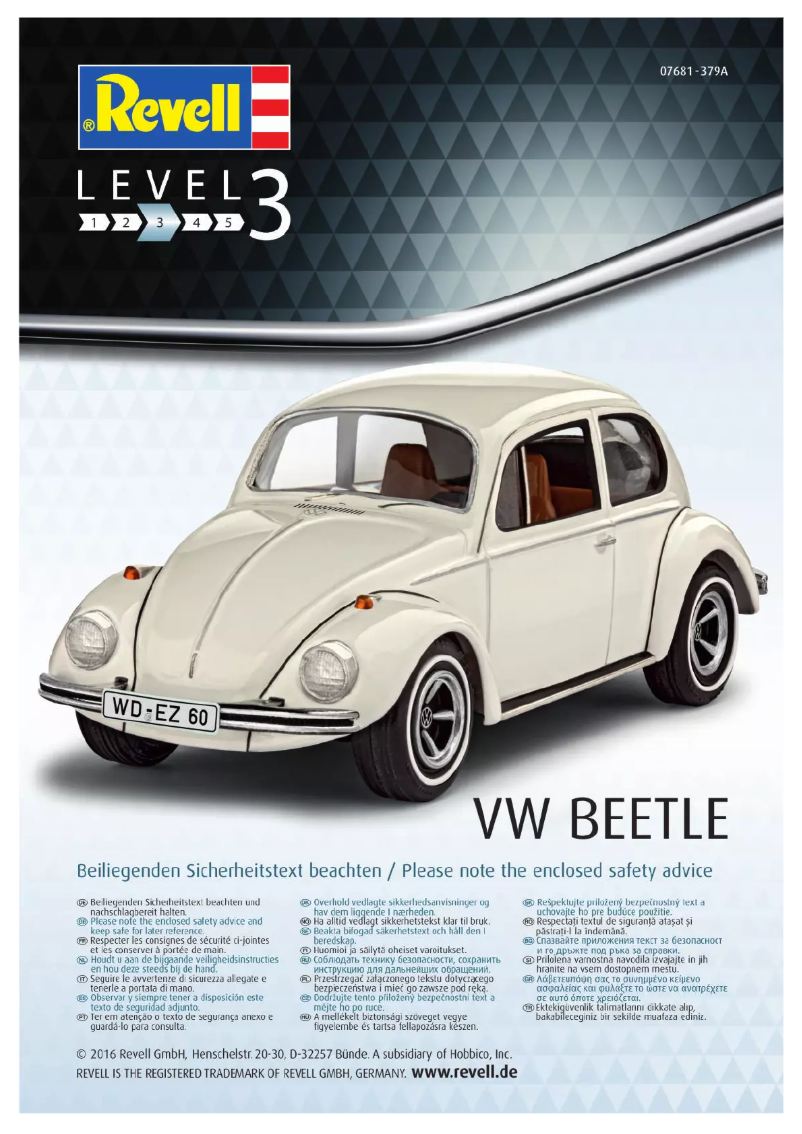 Page 1 of the manual User Manual Revell VW Beetle