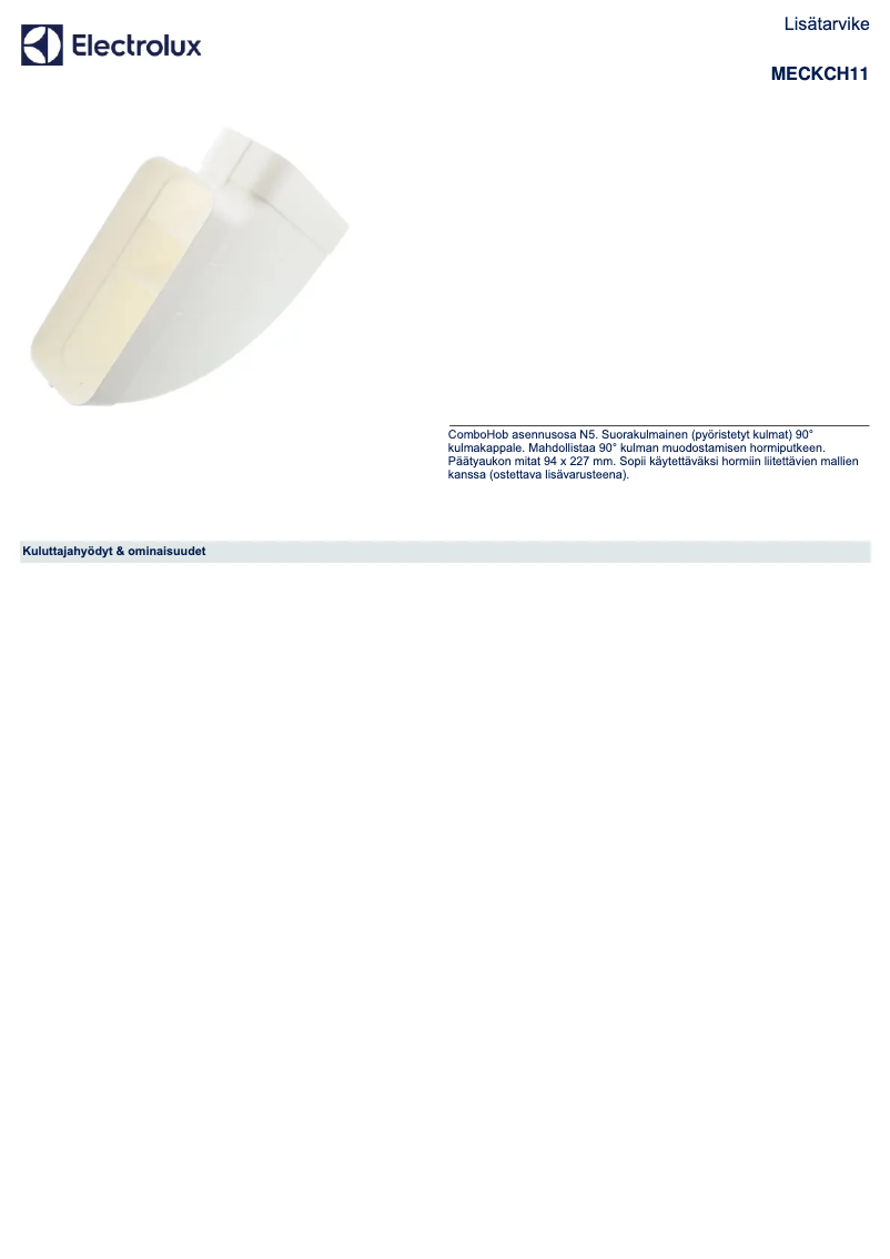 First page image of the manual for MECKCH11