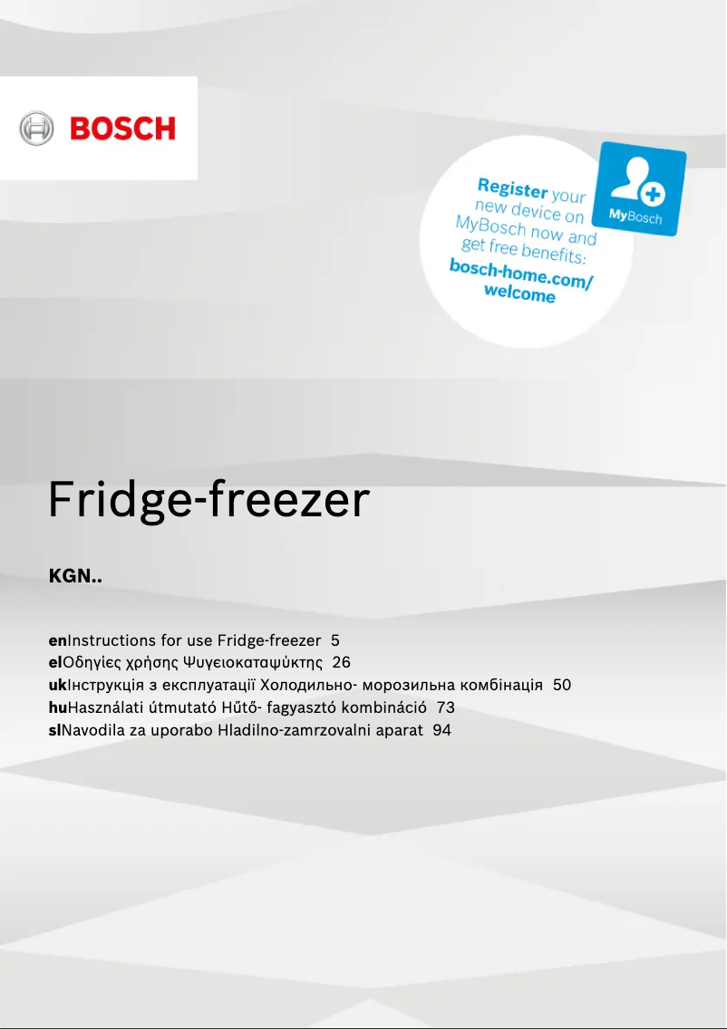 First page image of the manual for Serie 4 KGN39VW35G