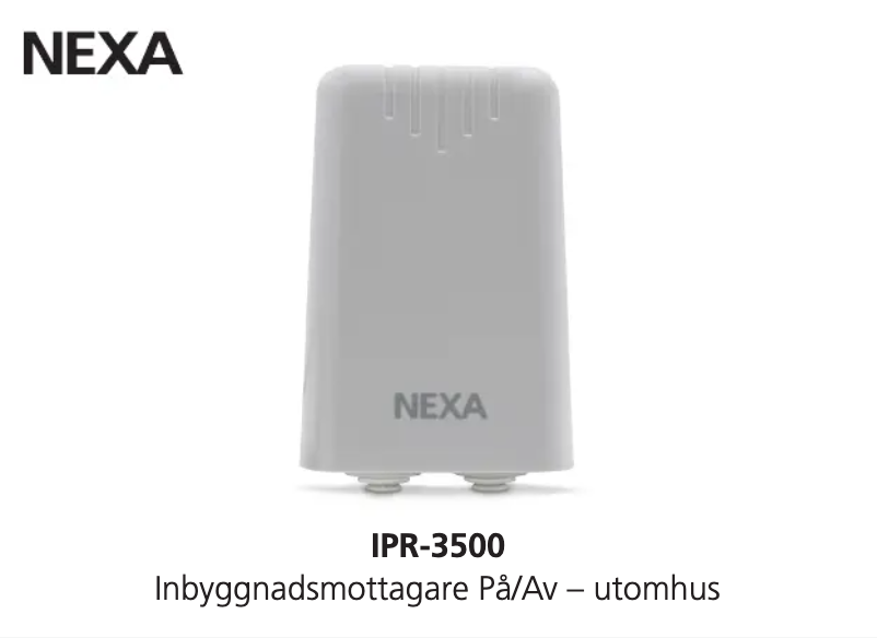 First page image of the manual for IPR-3500