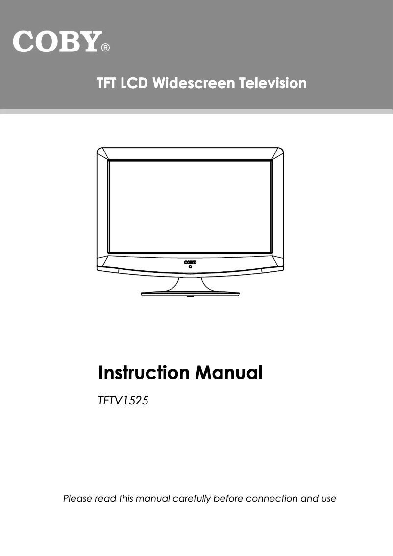 Page 1 of the manual User Manual Coby TFTV1525