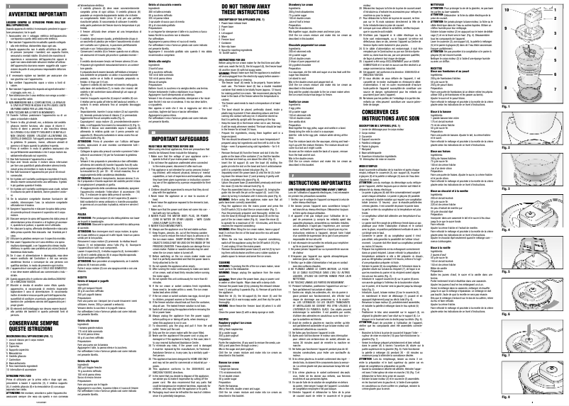 First page image of the manual for Gran Gelato