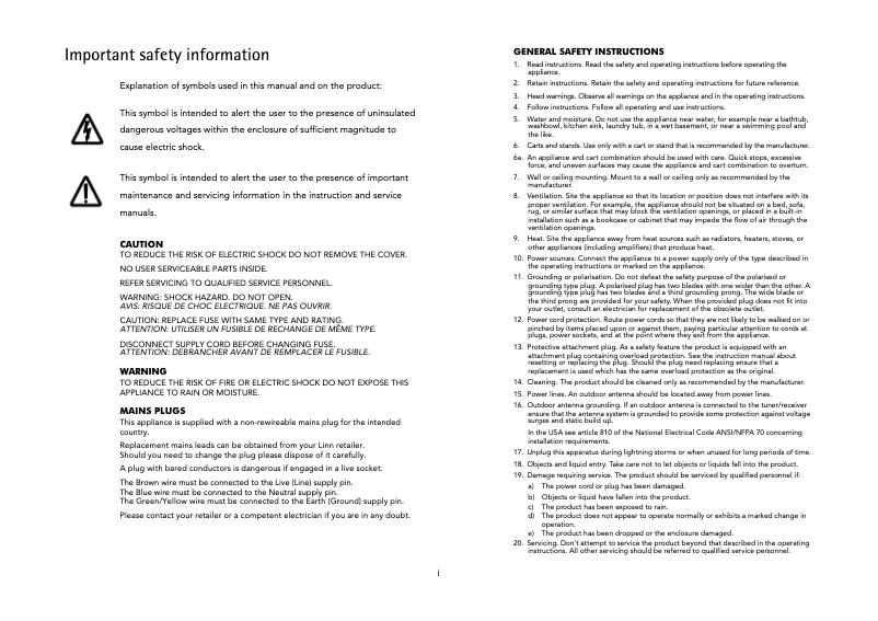 Page 1 of the manual User Manual Linn Kivor Oktal