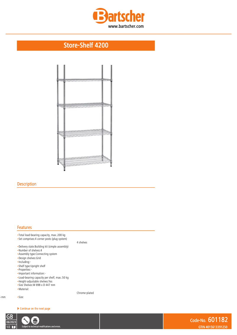 First page image of the manual for 601182