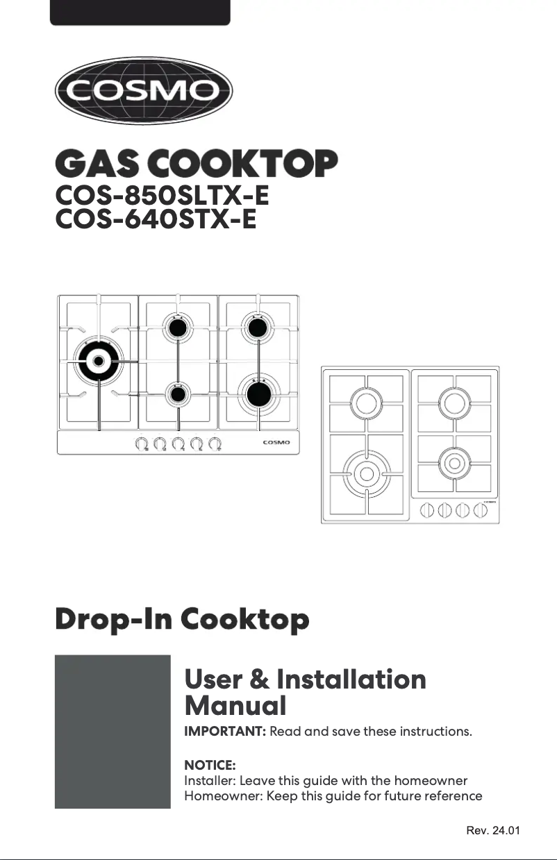 First page image of the manual for COS-640STX-E