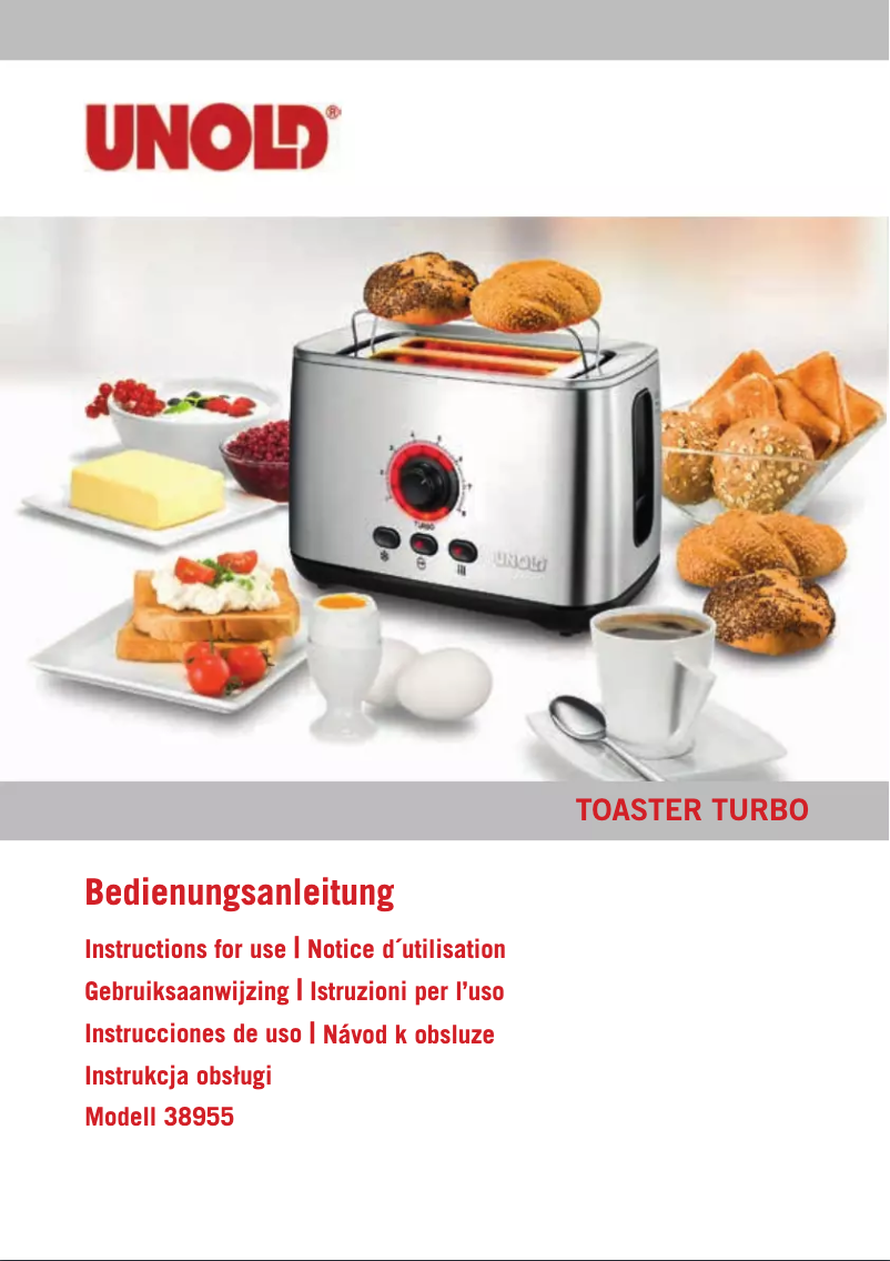 Page 1 of the manual User Manual Unold Turbo 38955
