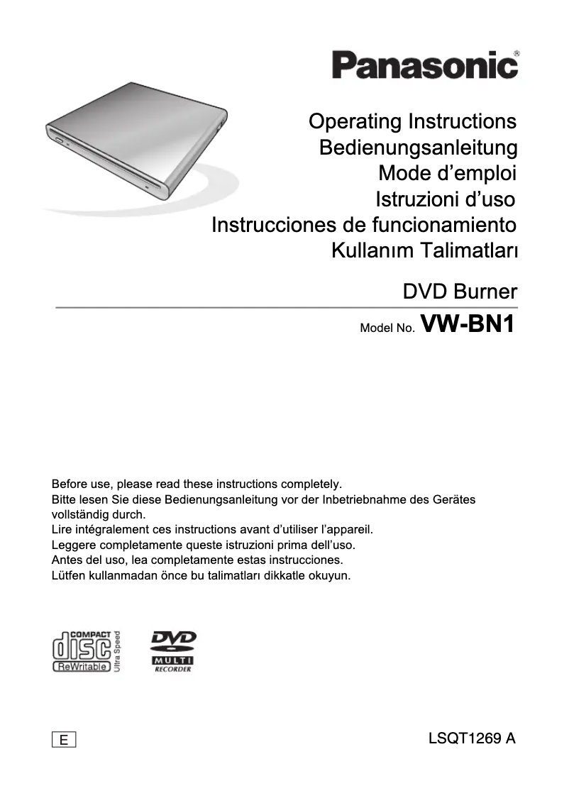 First page image of the manual for VW BN1