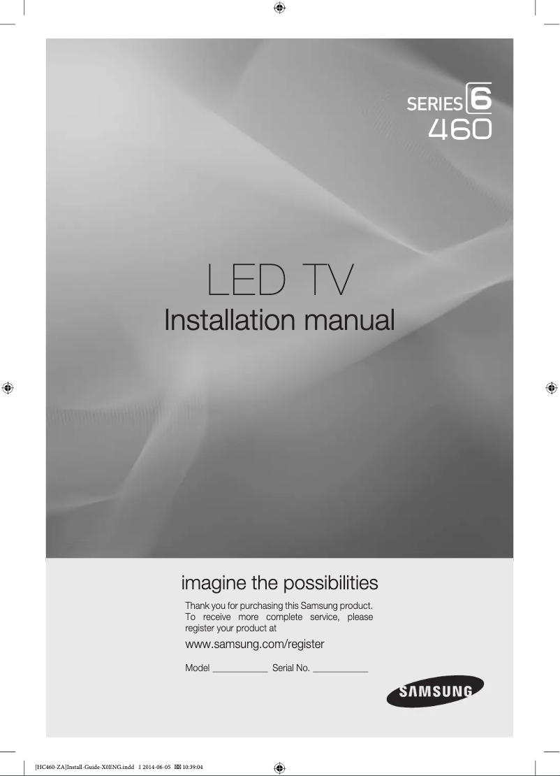 First page image of the manual for HG40NC460KF