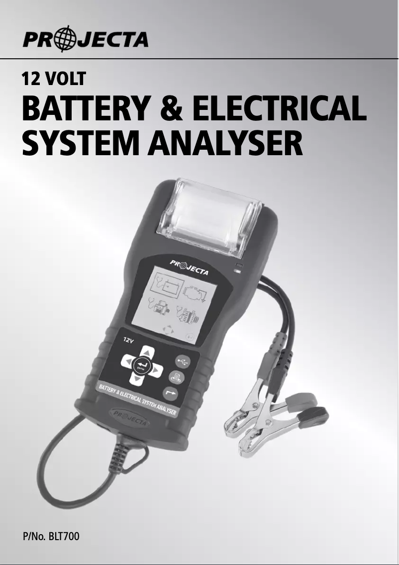 Page 1 of the manual User Manual Projecta BLT700