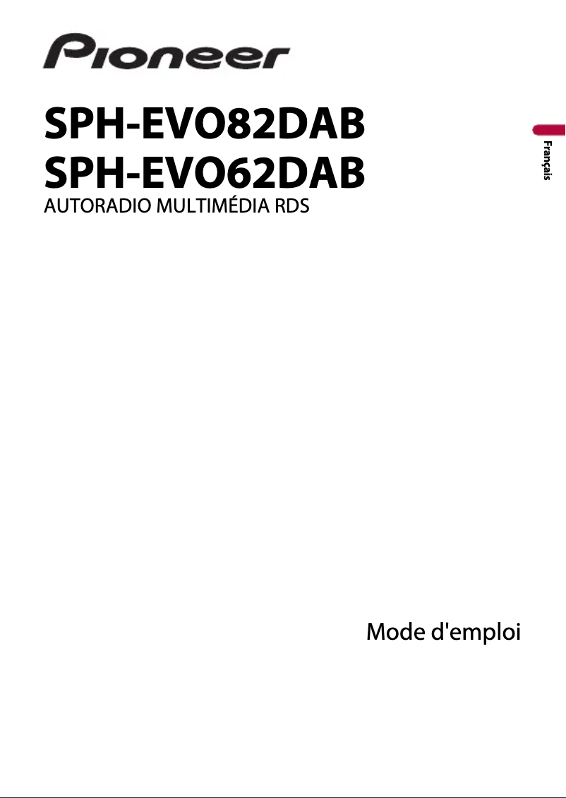 Page 1 of the manual User Manual Pioneer SPH-EVO62DAB