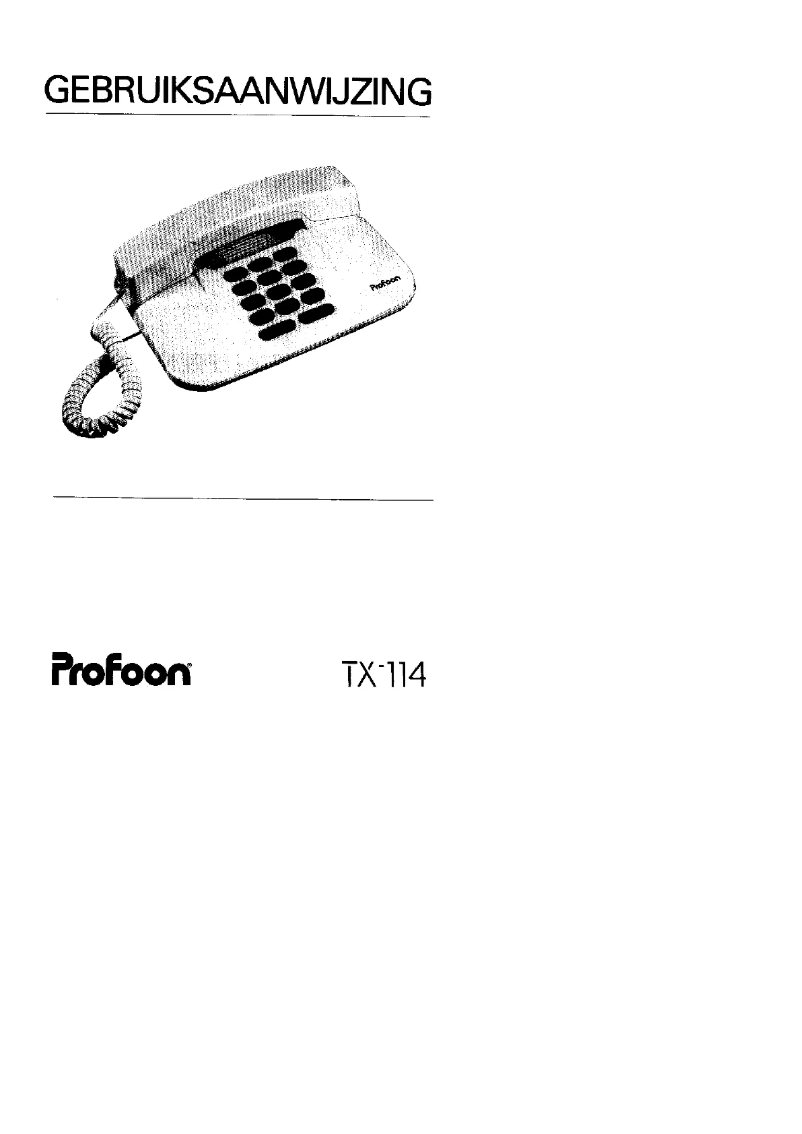 Page 1 of the manual User Manual Profoon TX-114