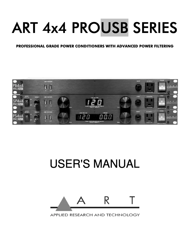 Page 1 of the manual User Manual ART PB4X4 PRO USB