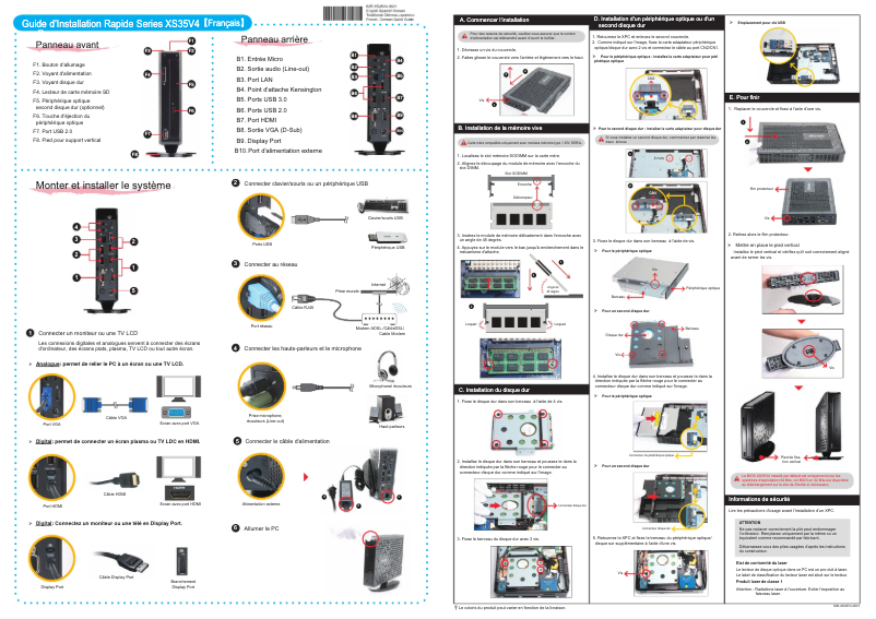 Page 1 of the manual User Manual Shuttle XS 3500BA V4