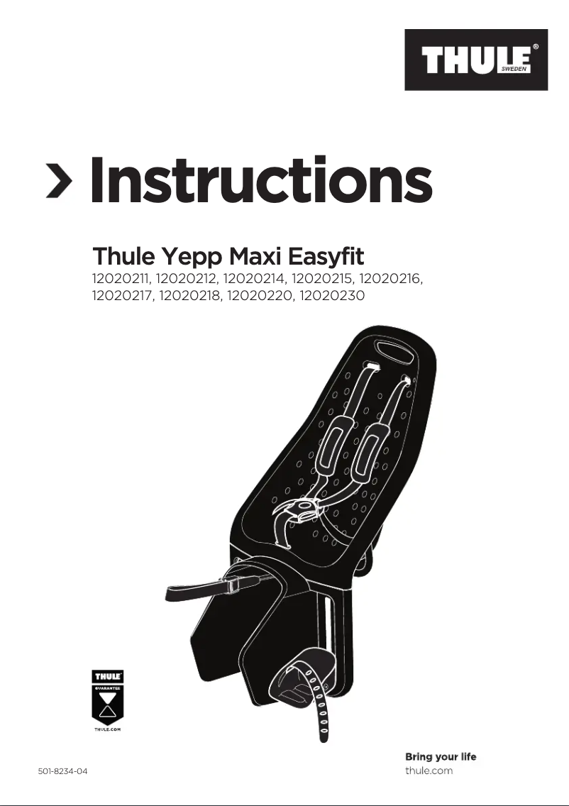 Page 1 of the manual User Manual Thule Yepp Maxi Easyfit