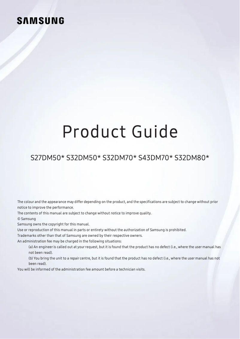 First page image of the manual for S27DM500EI