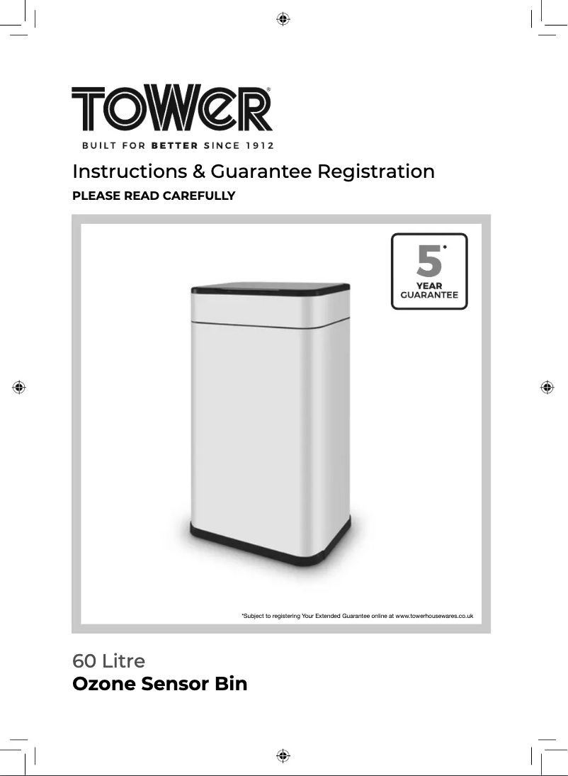 Page 1 de la notice Manuel utilisateur Tower T938023