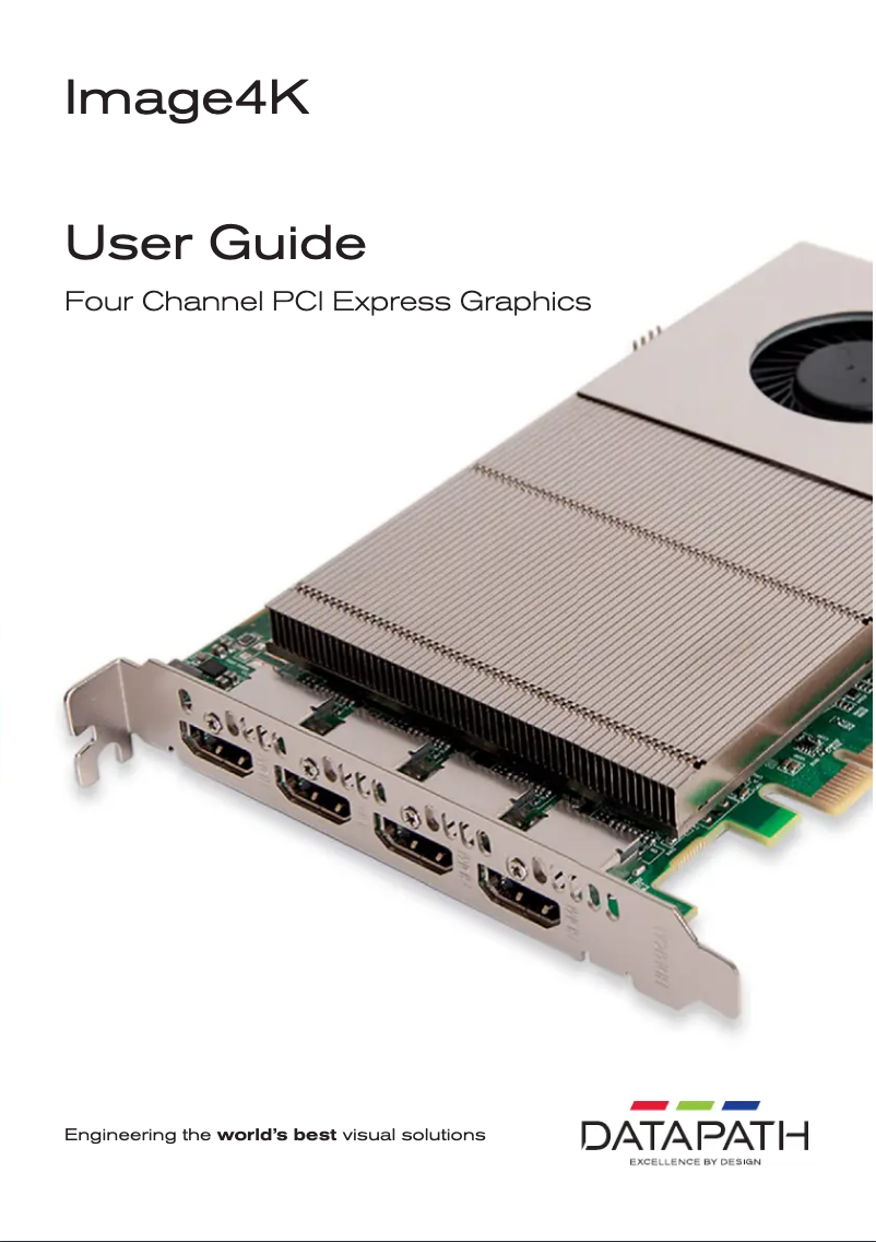 Page 1 of the manual User Manual Datapath Image4K