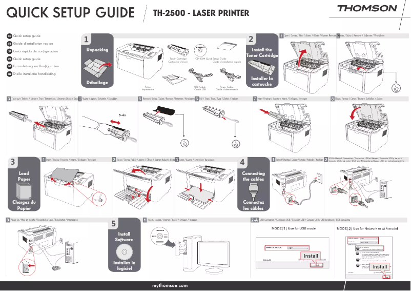 First page image of the manual for TH-2500