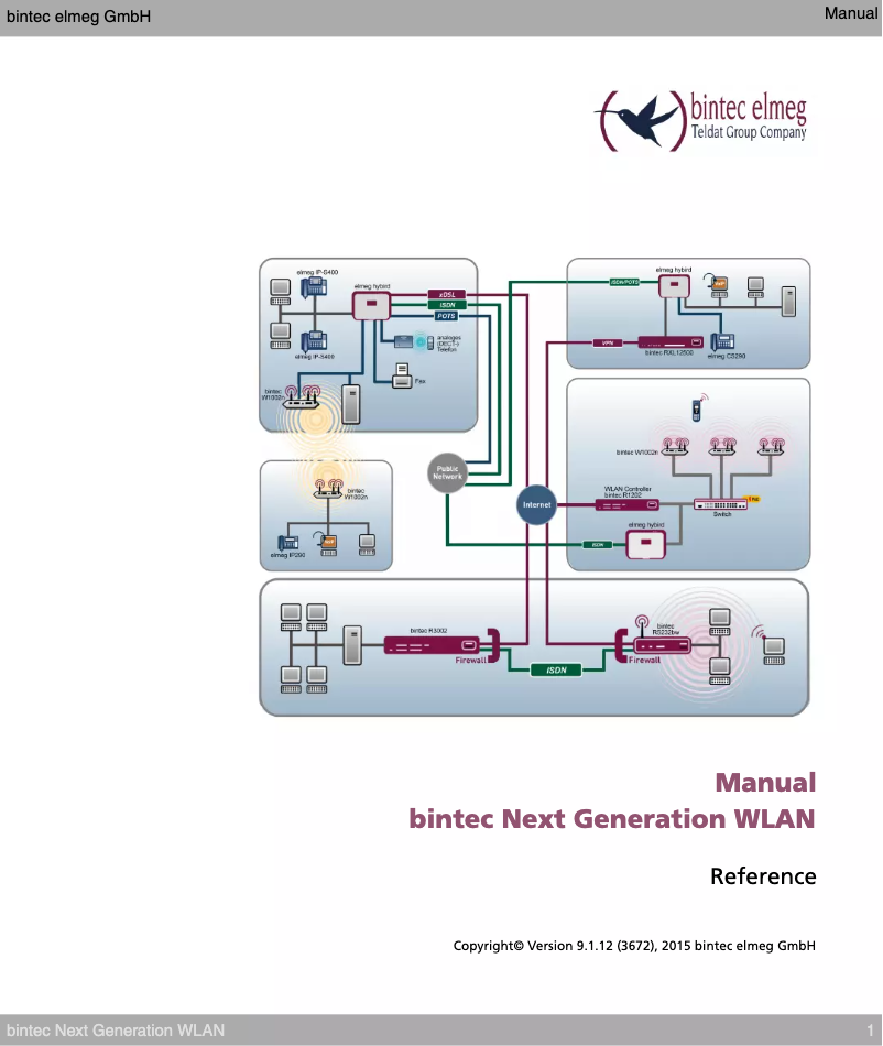 First page image of the manual for WI1003n
