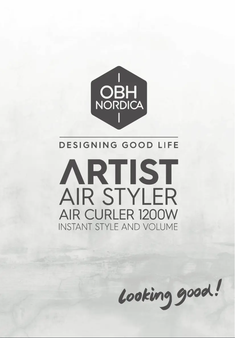 Page 1 of the manual User Manual OBH Nordica Artist Air Styler 3597